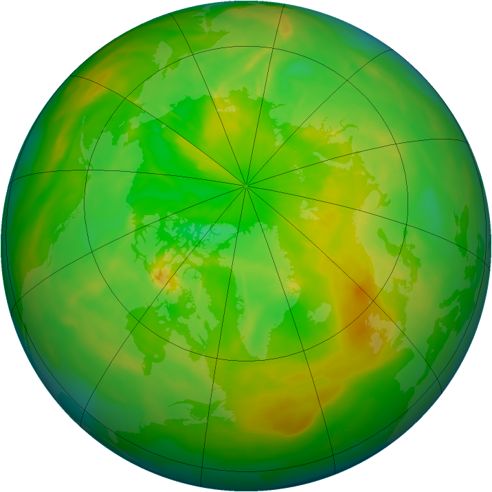 Arctic ozone map for 10 June 2009